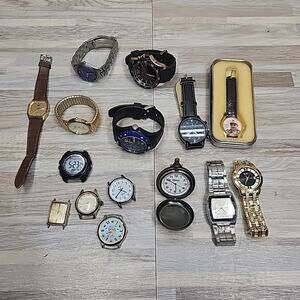 Vintage And Modern Mixed Mens Watch Lot - Some Work, Selling As Parts